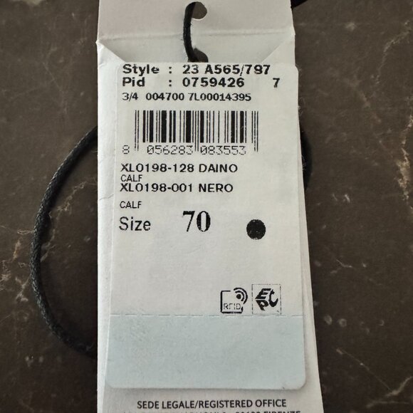 FERRAGAMO GANCINI REVERSIBLE BELT, 2 1/2 CM WIDE, DAINO & NERO, 70 CM LONG - Picture 7 of 14